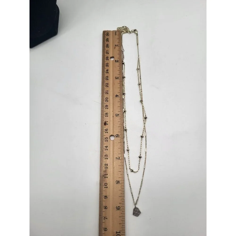 Kendra Scott Clove Multi Strand Layered Necklace Gold Plated Minimalist - Picture 7 of 8